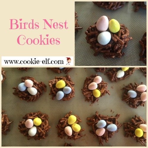 Birds Nest Cookies: easy no-bake cookie recipe from The Cookie Elf